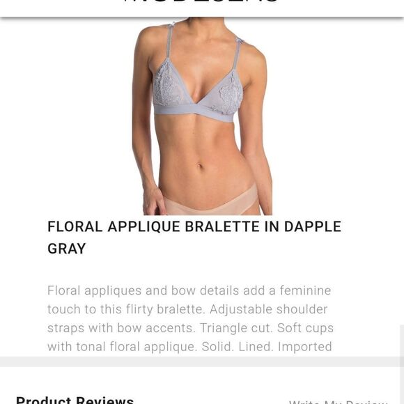 French Affair Bralette sz L - Picture 4 of 16